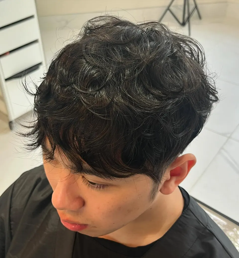 Men’s mixed texture perm