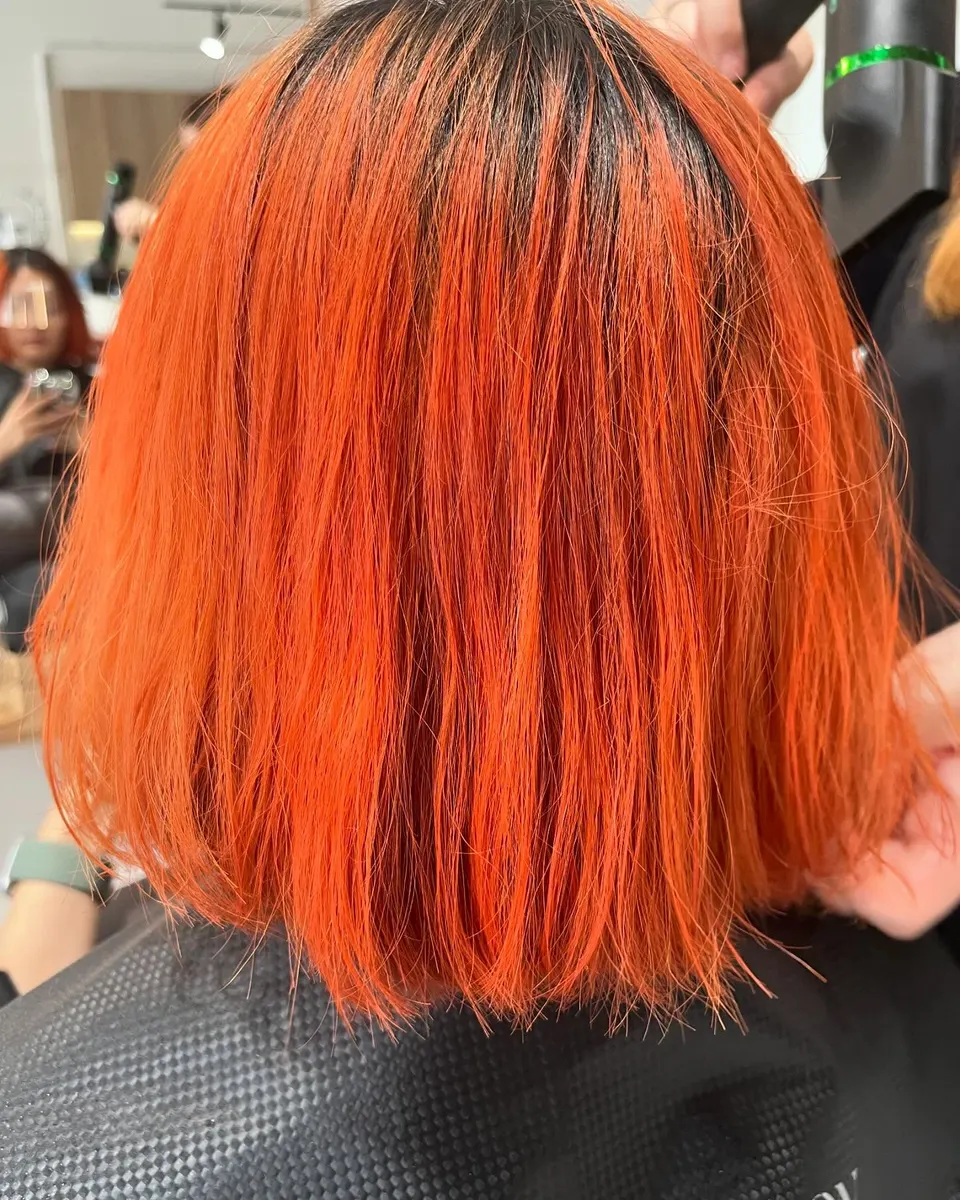 Vivid orange bob